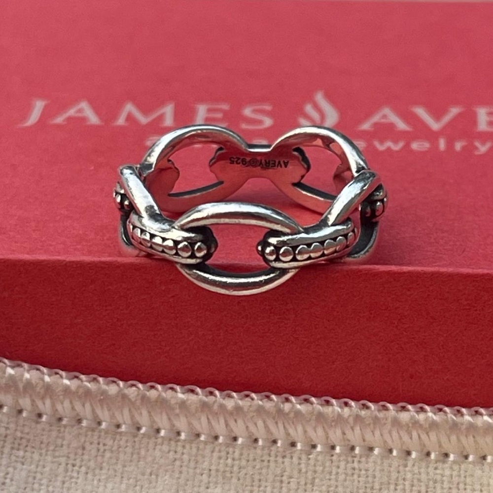 James Avery Connected Beaded Link Ring - image 3